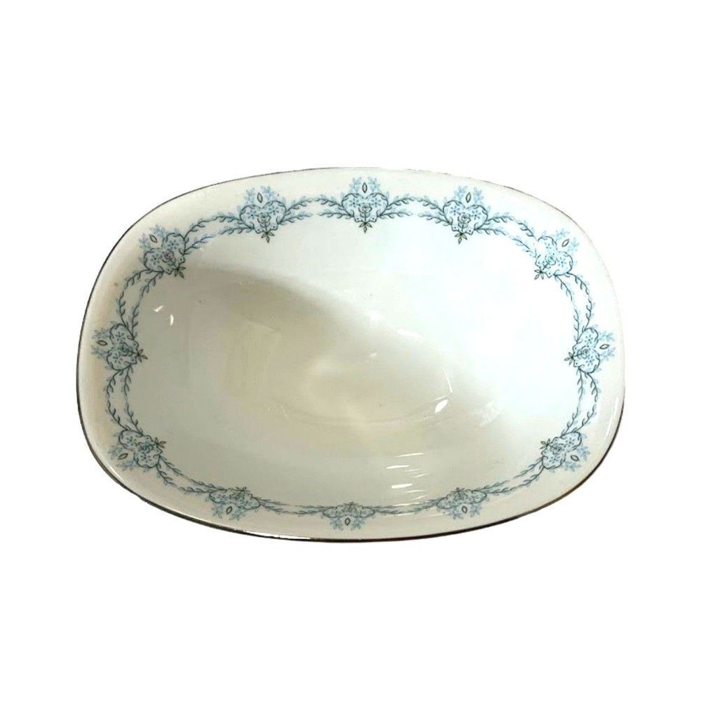 Vintage Franconia Krautheim Deep Serving Bowl White Porcelain Platinum Rim